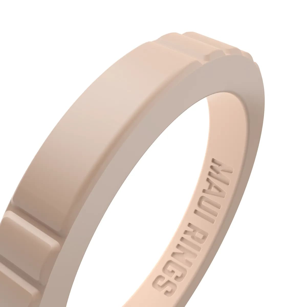 Elegant stackable rings for women champagne pink comfortable and breathable silicone wedding bands women.