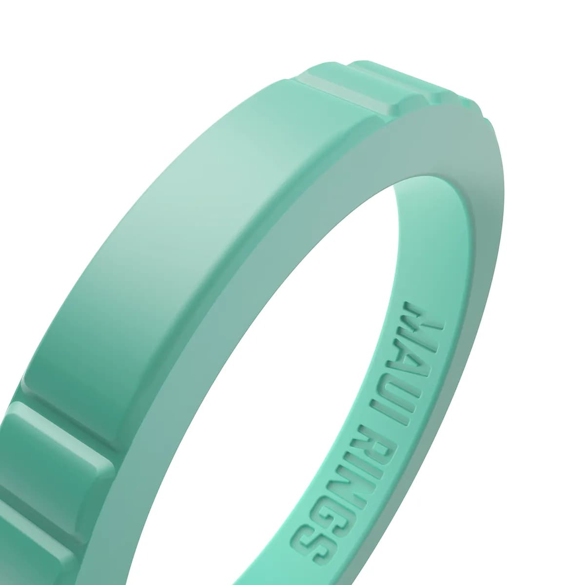 Elegant stackable rings for women green turquoise comfortable and breathable silicone wedding bands women.