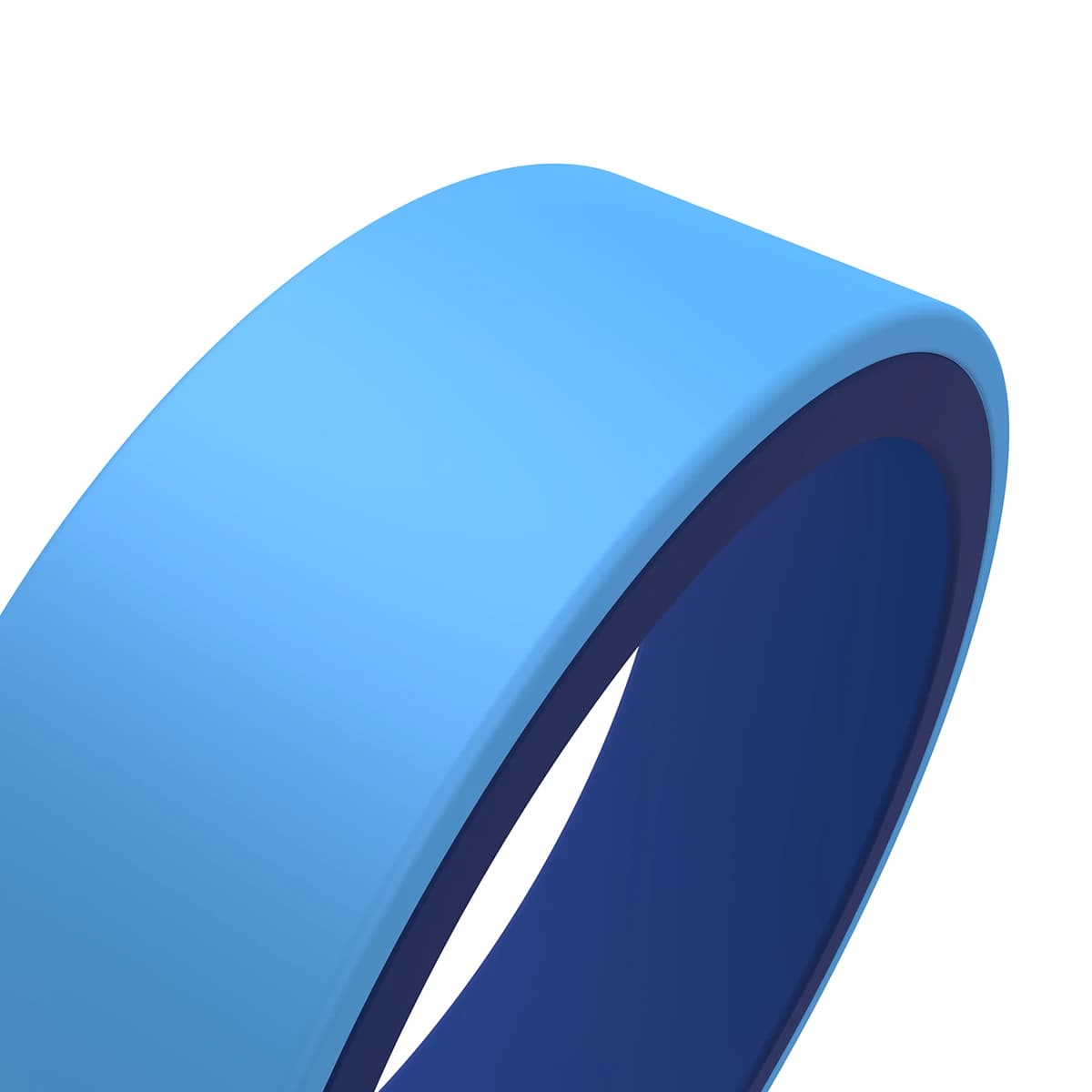 Reversible two tone silicone ring women light blue, blue safe to wear fashion alternative ring .