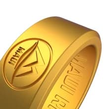 Details solid metal gold silicone ring men alternative ring daily-wear engagement rings for men.