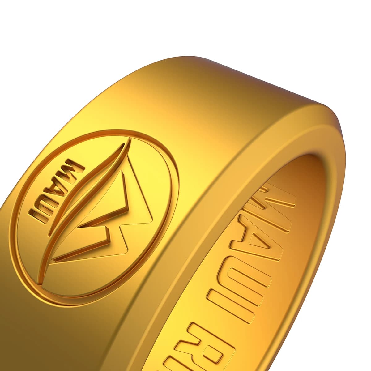 Details solid metal gold silicone ring men alternative ring daily-wear engagement rings for men.