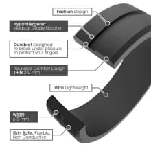 Durable and lightweight sport silicone ring - sweat-resistant with a secure fit, ideal for gym, outdoor, and athletic activities