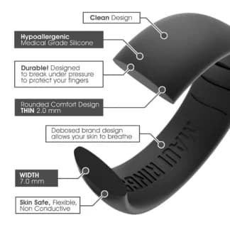 Simple and elegant classic silicone ring - comfortable, durable, and crafted for a sleek, traditional look