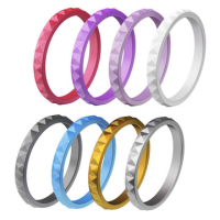 Pink, purple, light purple, white, grey, blue, gold, silver colors