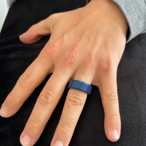 Space blue silicone ring